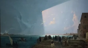 The Solar Eclipse in Venice on 8 July 1842 by Ippolito Caffi - hand-painted oil reproduction