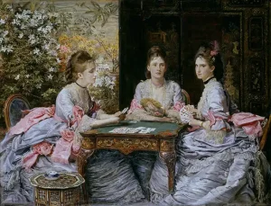 Hearts are Trumps by John Everett Millais - hand-painted oil reproduction