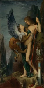 Oedipus and the Sphinx by Gustave Moreau - hand-painted oil reproduction