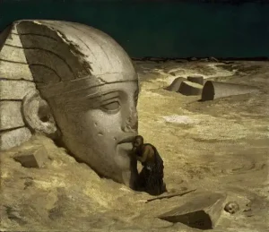 The Questioner of the Sphinx by Elihu Vedder - hand-painted oil reproduction