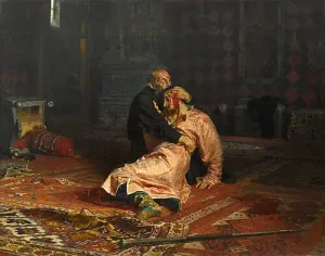 Ivan the Terrible and His Son Ivan on 16 November 1581 by Ilya Repin - hand-painted oil reproduction