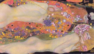 Water Serpents II by Gustav Klimt - hand-painted oil reproduction