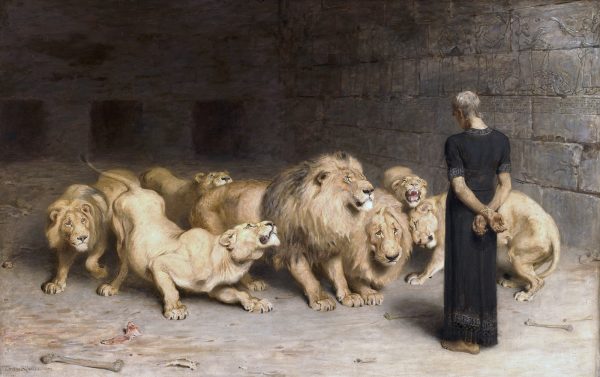 Daniel in the Lions' Den by Briton Rivière
