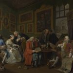 Marriage A-la-Mode: 1, The Marriage Settlement by William Hogarth, hand-painted oil reproduction