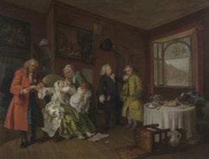 Marriage A-la-Mode: 6, The Lady's Death by William Hogarth, hand-painted oil reproduction