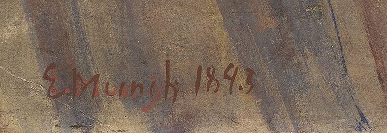 The signature E. Munch 1893 in the bottom left corner