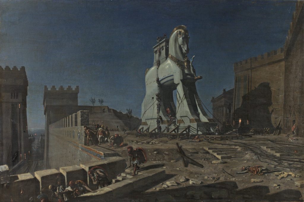 The Trojan Horse by Henri-Paul Motte, hand-painted oil reproduction