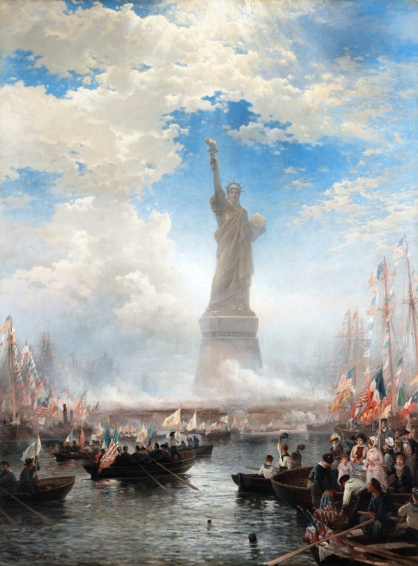 Commerce of Nations Rendering Homage to Liberty by Edward Moran