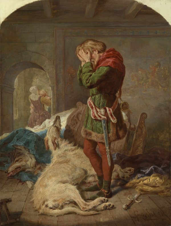 Llywelyn and His Brave Hound, Gelert by Gourlay Steell
