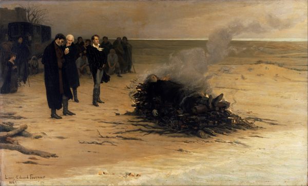 The Funeral of Shelley by Louis Édouard Fournier