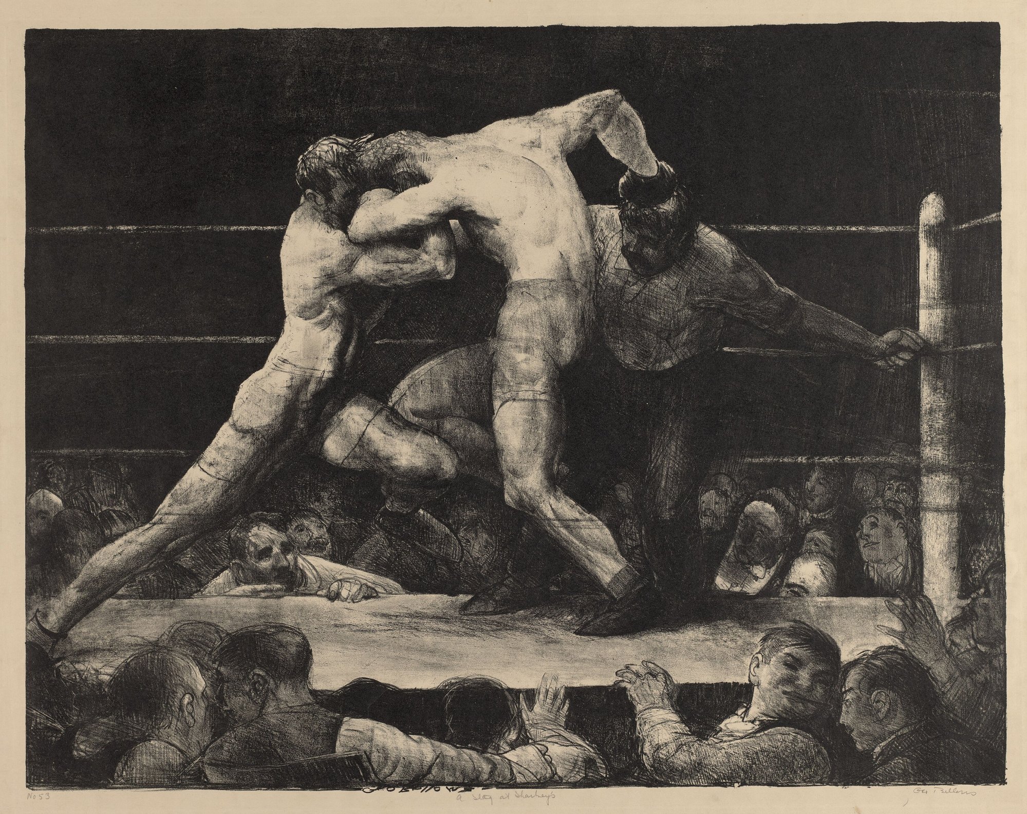 A Stag at Sharkey's by George Bellows - hand-painted oil reproduction