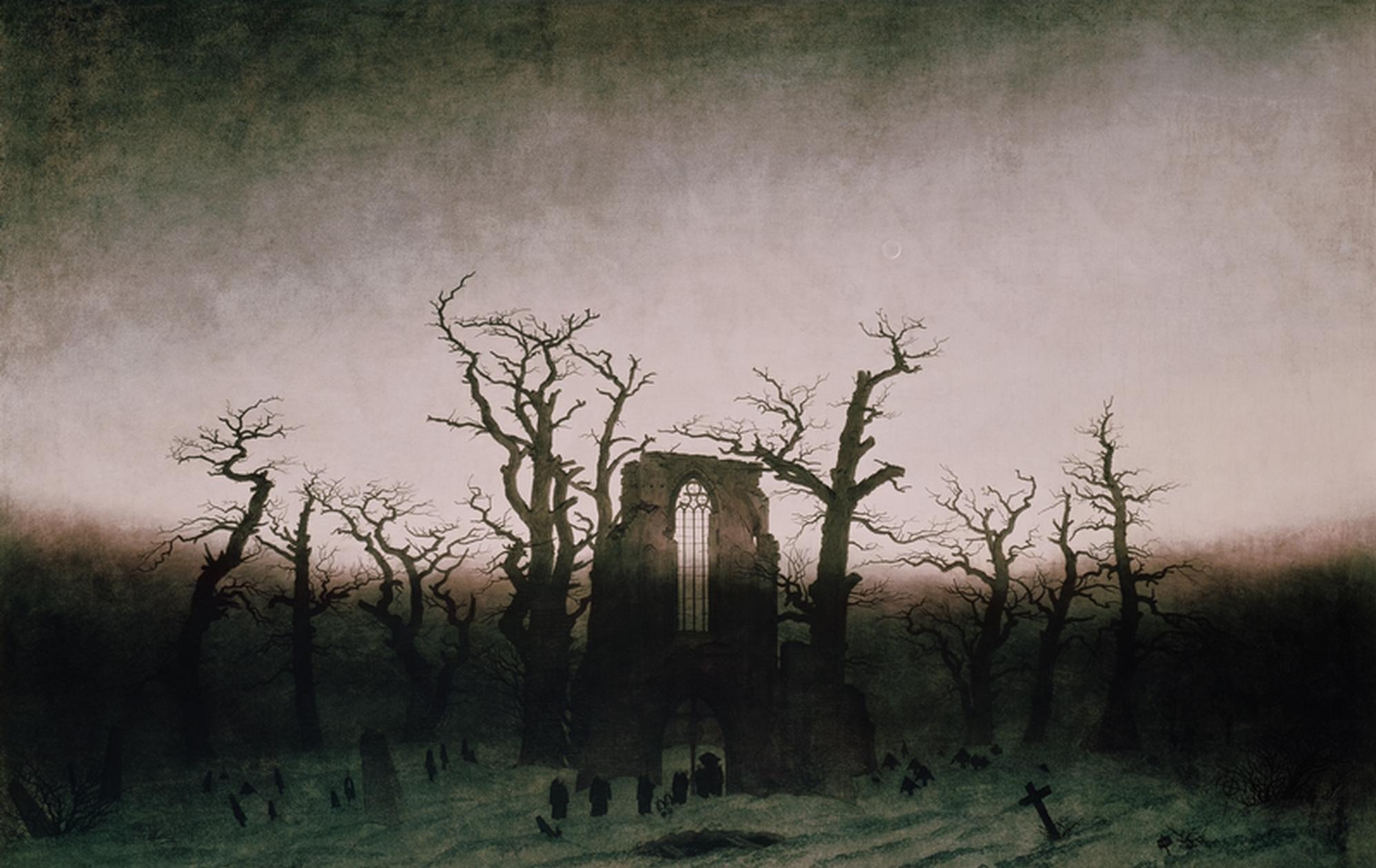 Abbey in the Oakwood by Caspar David Friedrich - hand-painted oil reproduction