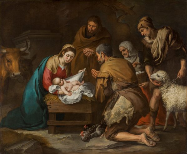 Adoration of the Shepherds by Bartolomé Esteban Murillo, hand-painted oil painting reproduction