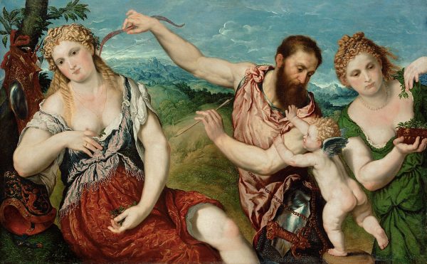 Allegory with Mars, Venus, Flora, and Cupid by Paris Bordone