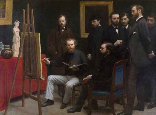 An Atelier in the Batignolles by Henri Fantin-Latour