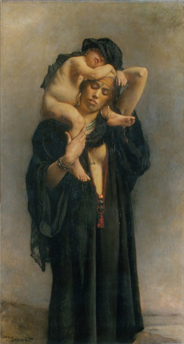 An Egyptian Peasant Woman and Her Child by Leon Bonnat