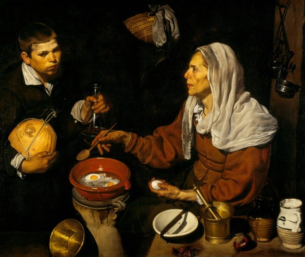 An Old Woman Cooking Eggs by Diego Velasquez