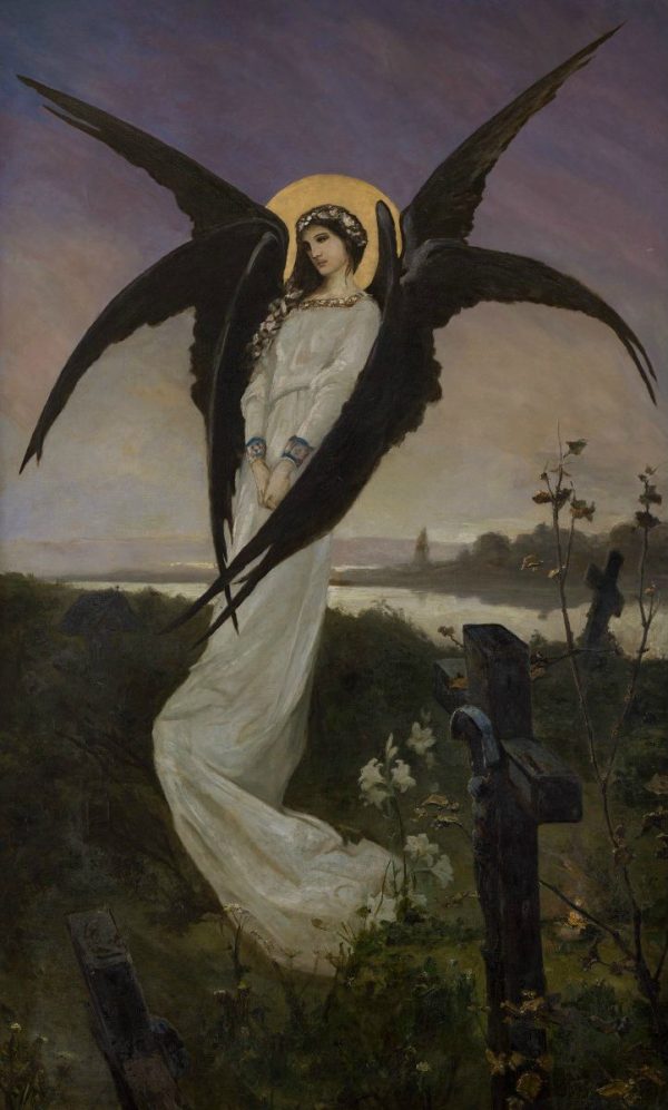 Angel of Sadness by Wilhelm Kotarbiński, hand-painted oil painting reproduction