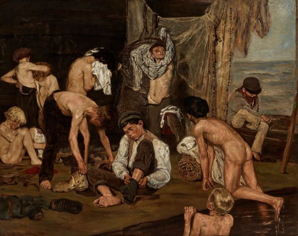 At The Swimming Hole by Max Liebermann
