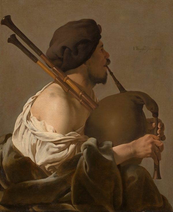 Bagpipe Player by Hendrick ter Brugghen