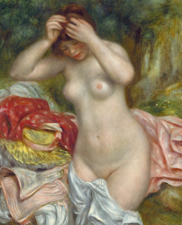 Bather Arranging Her Hair by Pierre Auguste Renoir