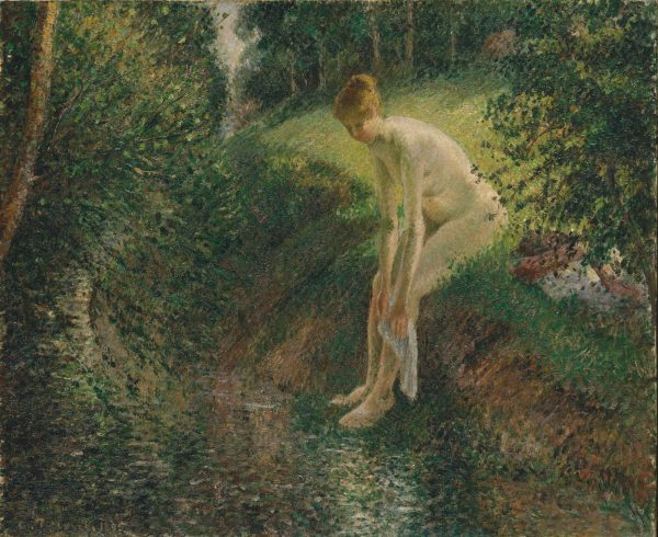 Bather in the Woods by Camille Pissarro