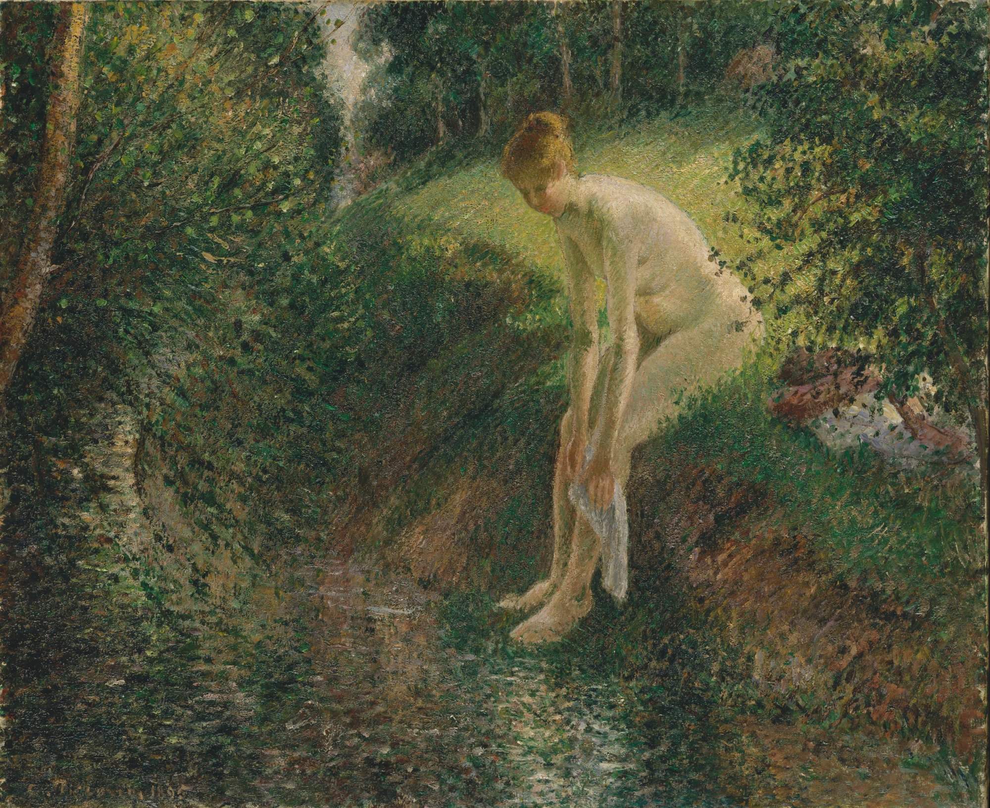 Bather in the Woods by Camille Pissarro - hand-painted oil reproduction