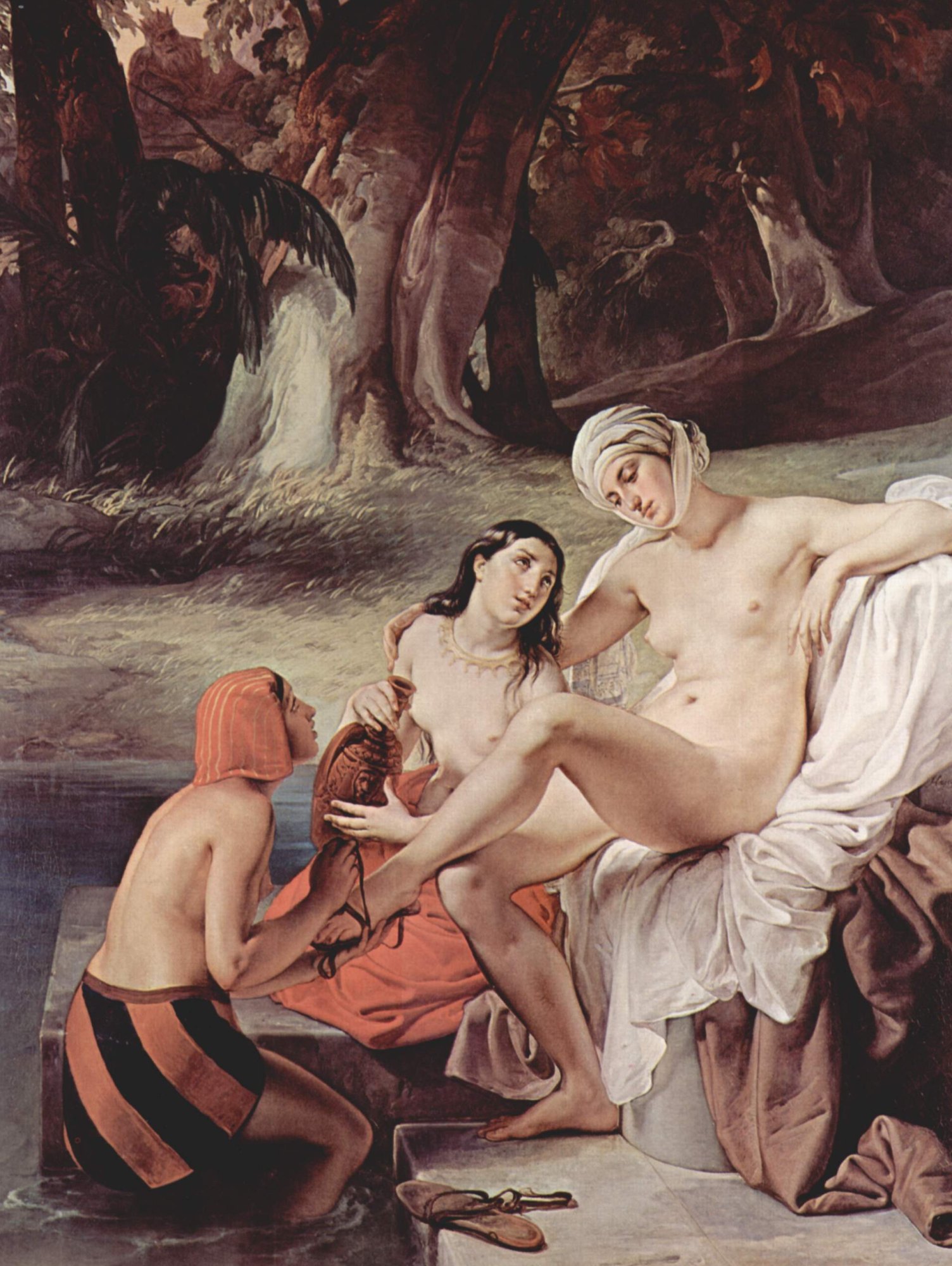 Bathsheba at Her Bath by Francesco Hayez - hand-painted oil reproduction