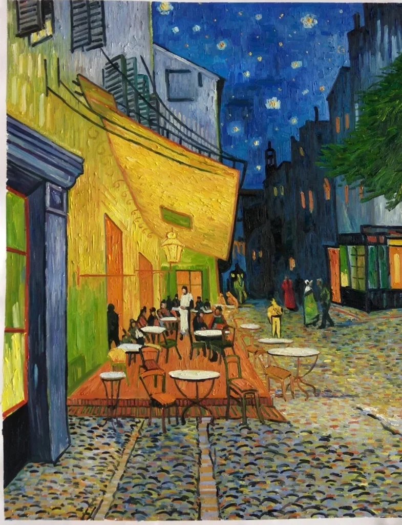 Café Terrace at Night by Van Gogh finished canvas sample