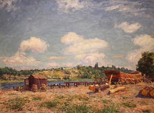 Boatyard at Saint-Mammes by Alfred Sisley