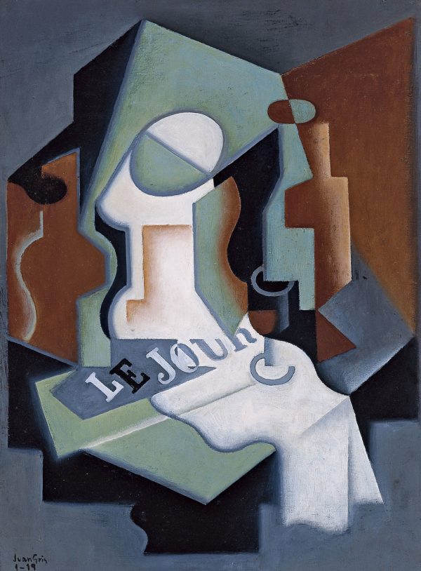 Bottle and Fruit Dish by Juan Gris