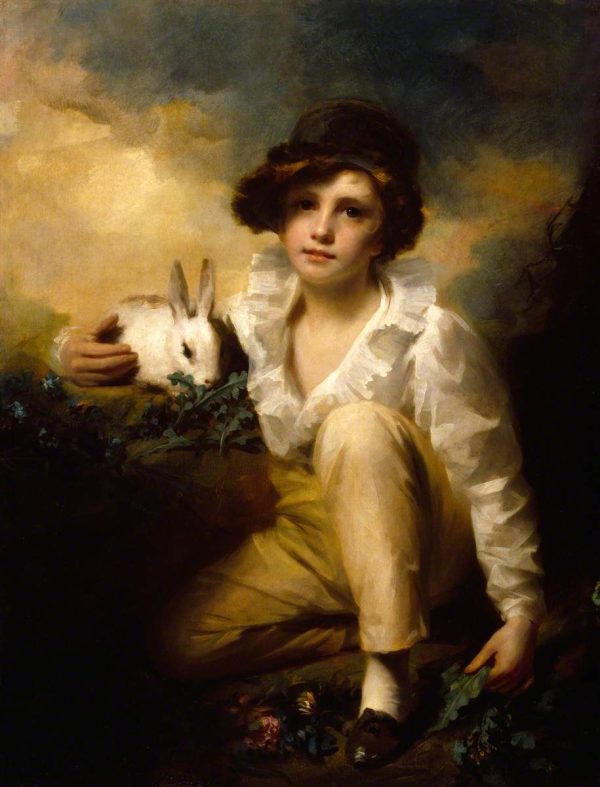 Boy and Rabbit by Henry Raeburn
