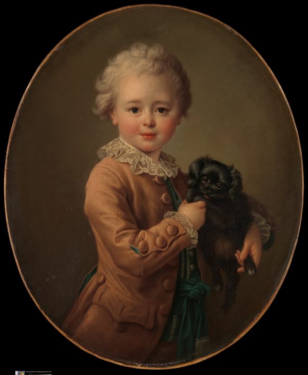Boy with a Black Spaniel by Francois-Hubert Drouais