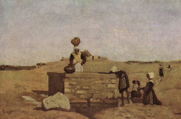 Breton Women at the Well by Jean-Baptiste-Camille Corot