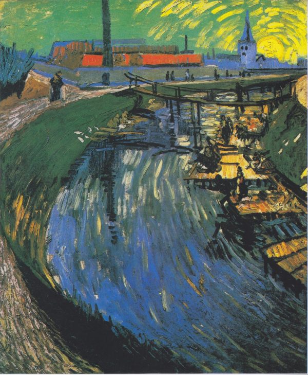 Canal with Women Washing by Vincent Van Gogh