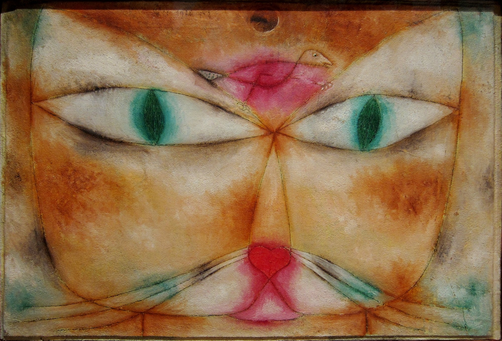 Cat and Bird by Paul Klee - hand-painted oil reproduction