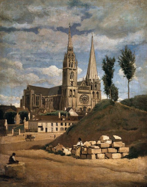 Chartres Cathedral by Jean-Baptiste-Camille Corot