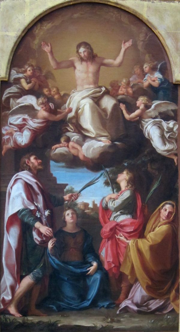 Christ with Saints Julian and Basilissa, Celsus and Marcionilla by Pompeo Batoni
