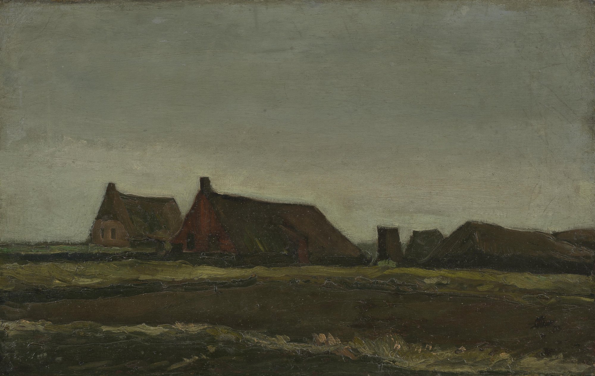 Cottages by Vincent Van Gogh - hand-painted oil reproduction