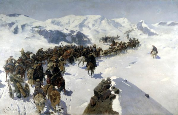 Count Argutinsky Crossing the Caucasian Range by Franz Roubaud