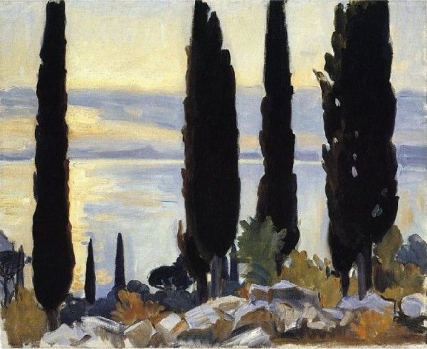 Cypress Trees at San Vigilio by John Singer Sargent
