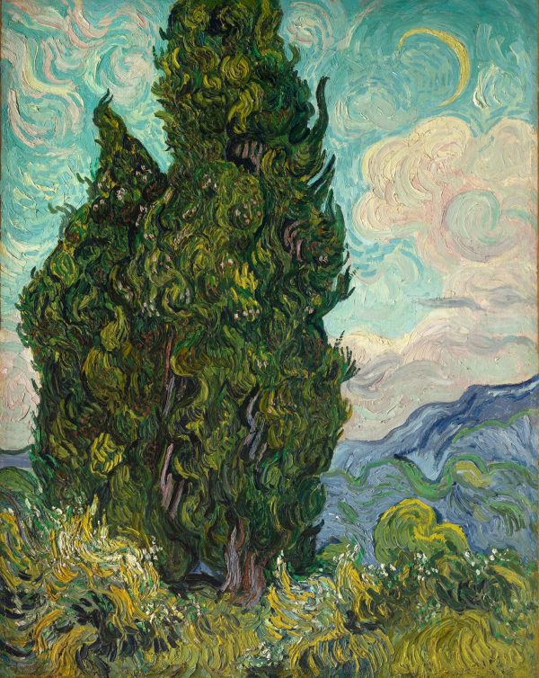 Cypresses Dark by Vincent Van Gogh