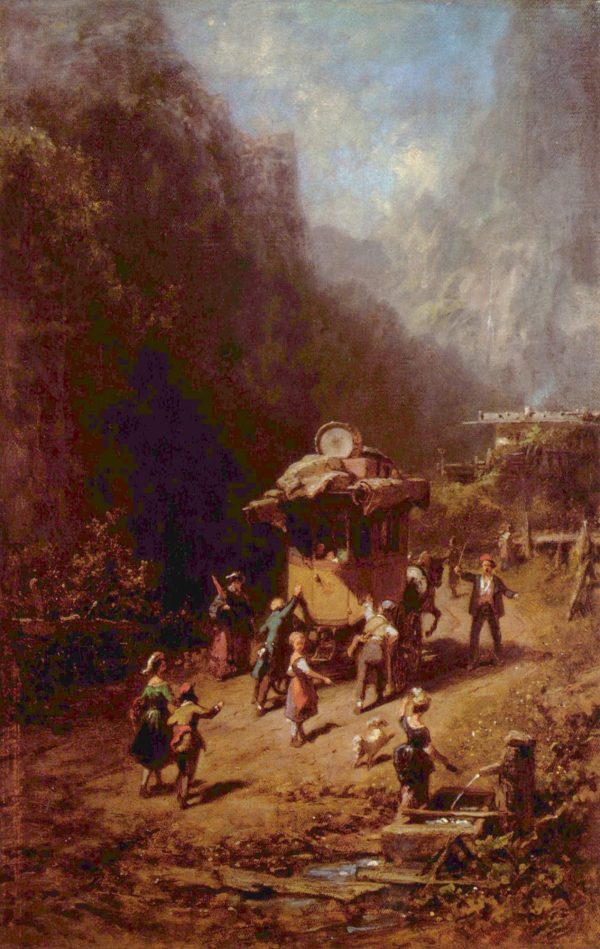 Der Stellwagen by Carl Spitzweg