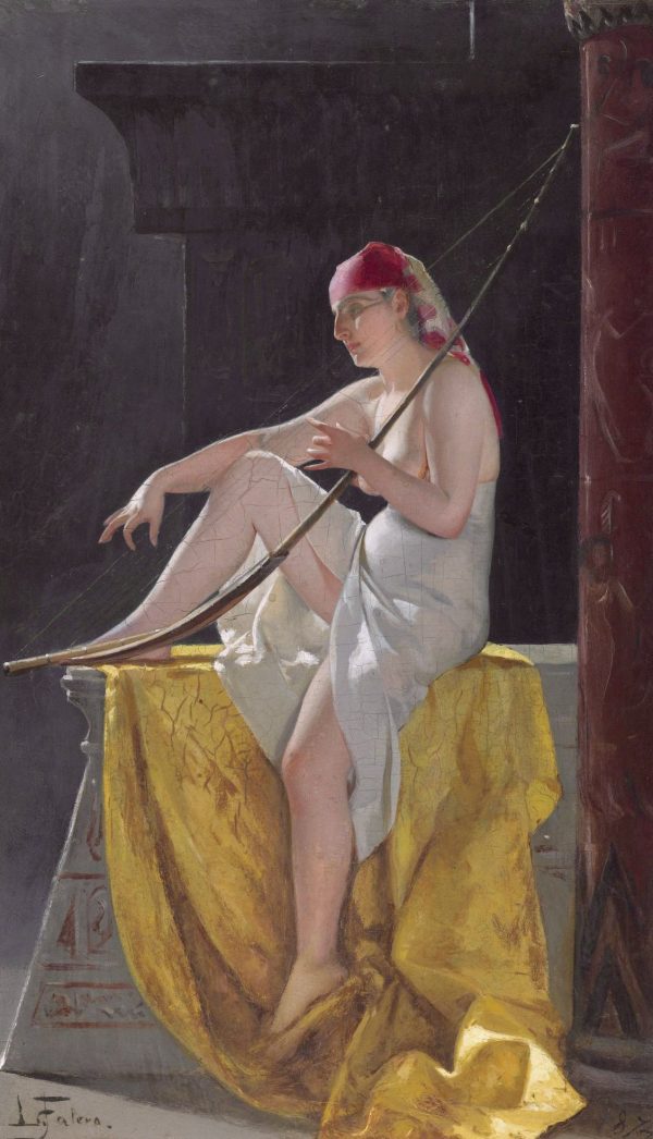 Egyptian Woman with a Harp by Luis Ricardo Falero