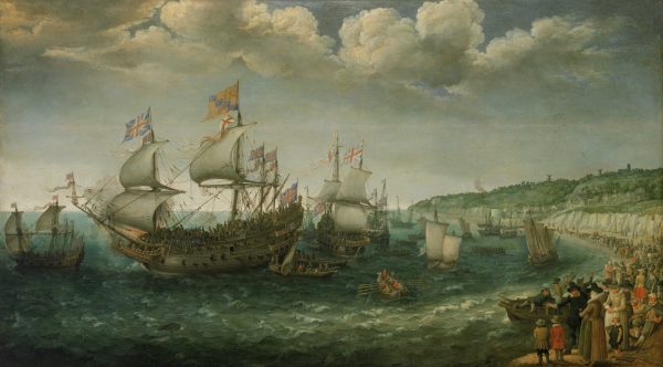 Embarkation of the Elector Palatine in the 'Prince Royal' at Dover by Adam Willaerts
