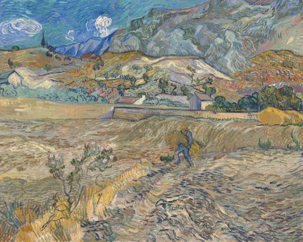 Enclosed Wheat Field with Peasant by Vincent Van Gogh