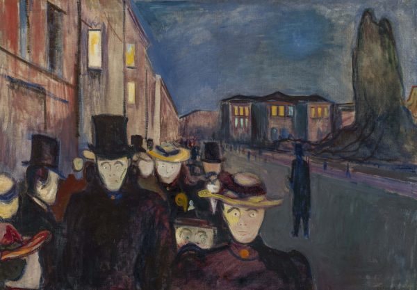 Evening on Karl Johan Street by Edvard Munch