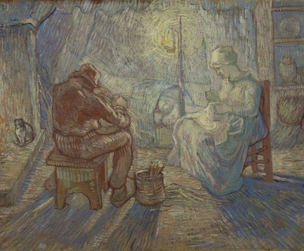 Evening The Watch After Millet by Vincent Van Gogh