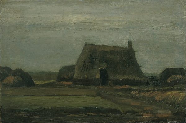 Farm with Stacks of Peat by Vincent Van Gogh