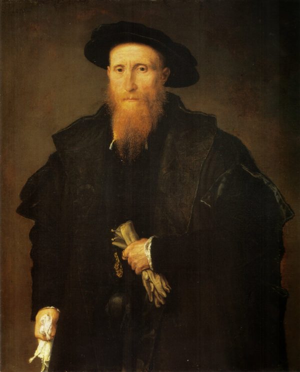 Gentleman with Gloves by Lorenzo Lotto
